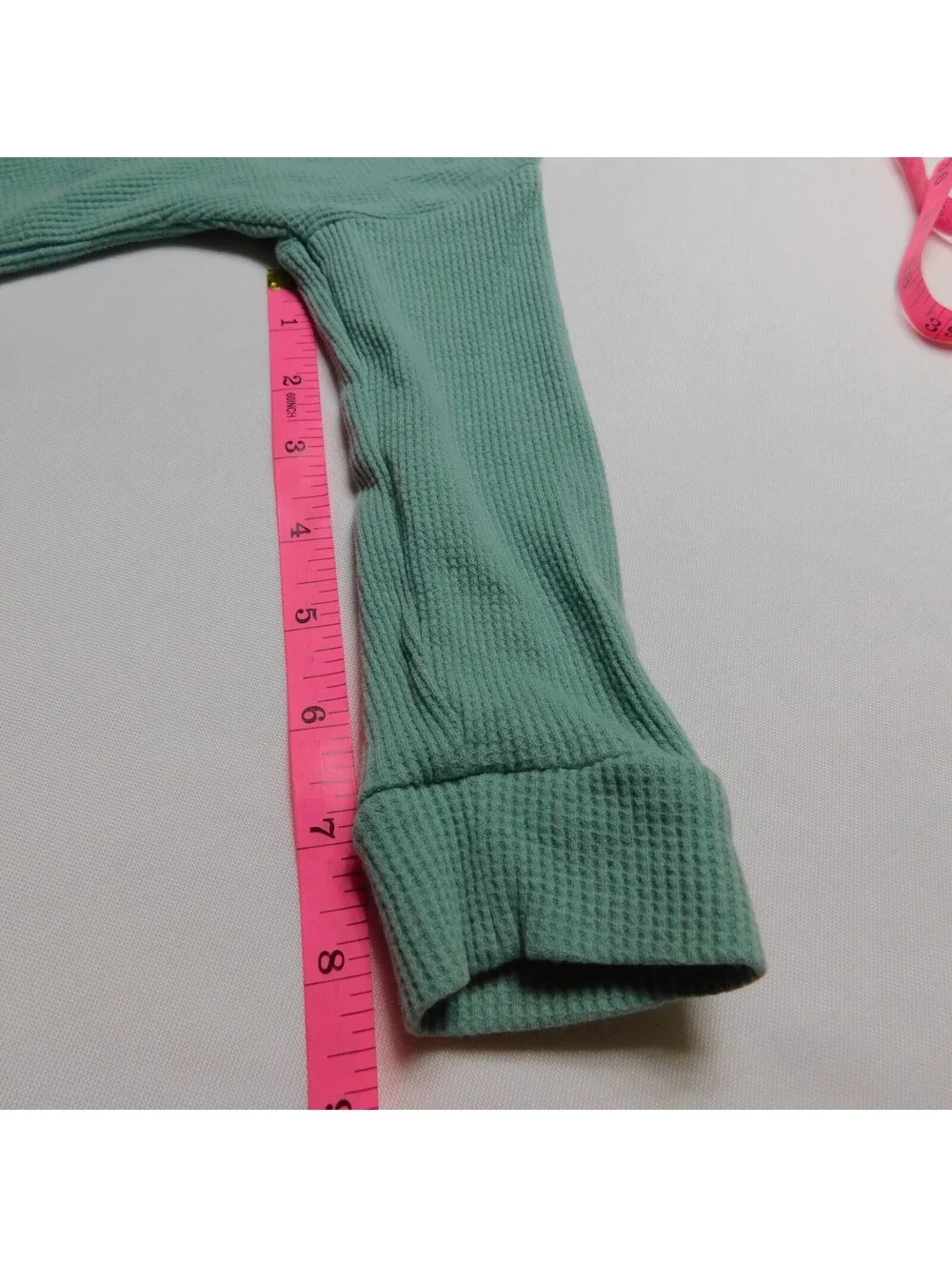 Garanimals Toddler Hoodie 2T Sage Green Waffle Thermal Knit Pullover Sweater